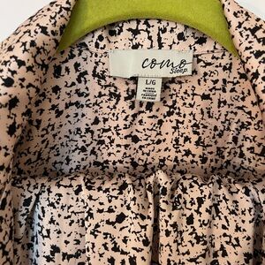 Women's Black and Cream Pajama Set